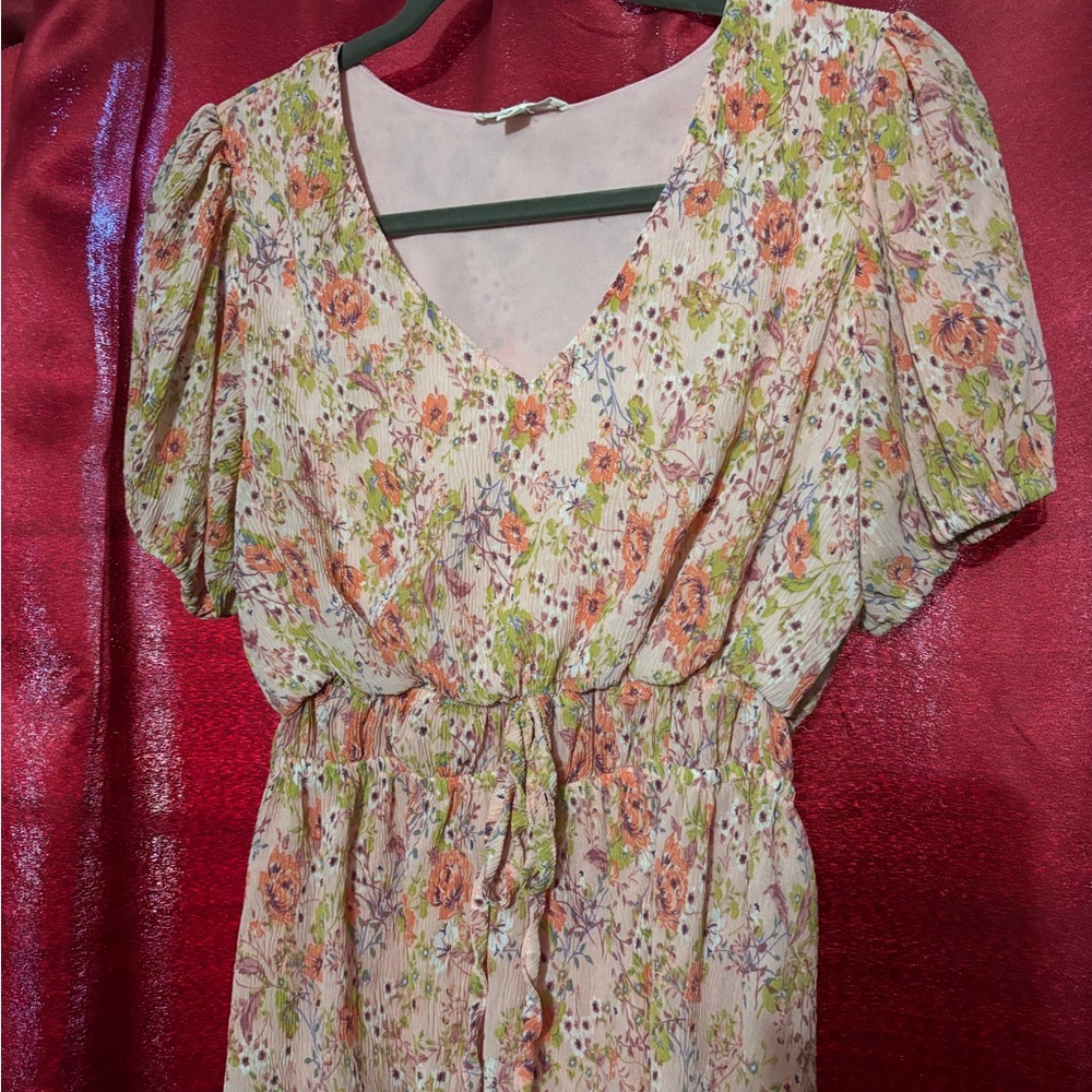 Floral V-Neck Women's Top